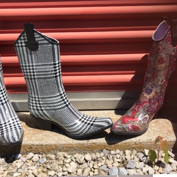 RIDETECS COWBOY EQUESTRIAN RUBBER RIDING RAIN BOOT - Picture 5 of 5